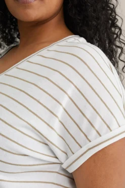 T-shirt met streep - Curve