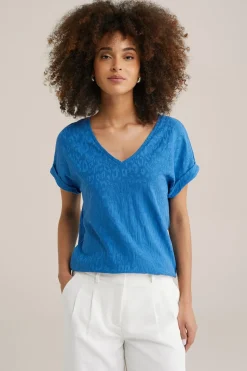 T-shirt met structuur