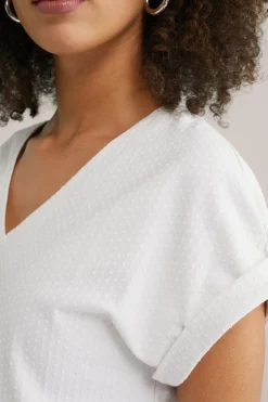 T-shirt met structuur