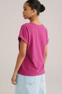 T-shirt met structuur