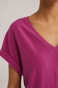 T-shirt met structuur