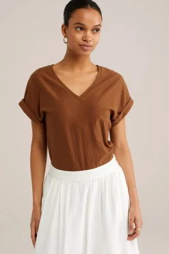 T-shirt met structuur