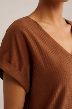 T-shirt met structuur