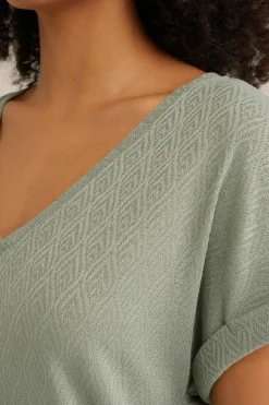 T-shirt met structuur