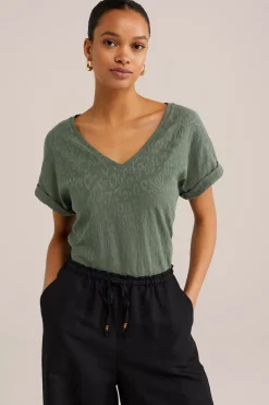 T-shirt met structuur