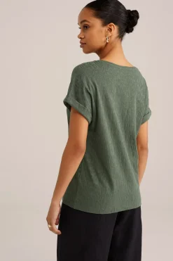 T-shirt met structuur