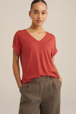 T-shirt met structuur