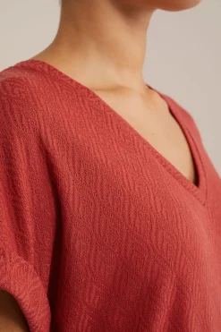 T-shirt met structuur