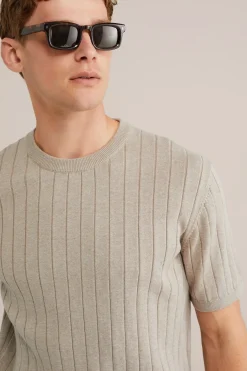 T-shirt met structuur