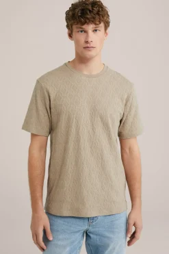 T-shirt met structuur