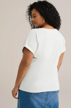 T-shirt met structuur - Curve