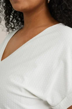 T-shirt met structuur - Curve
