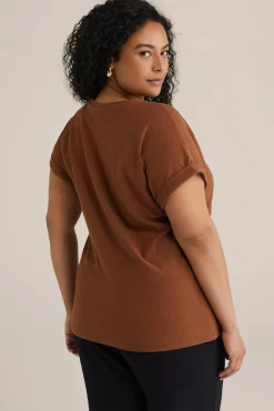 T-shirt met structuur - Curve