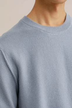 T-shirt met structuur van linnenmix