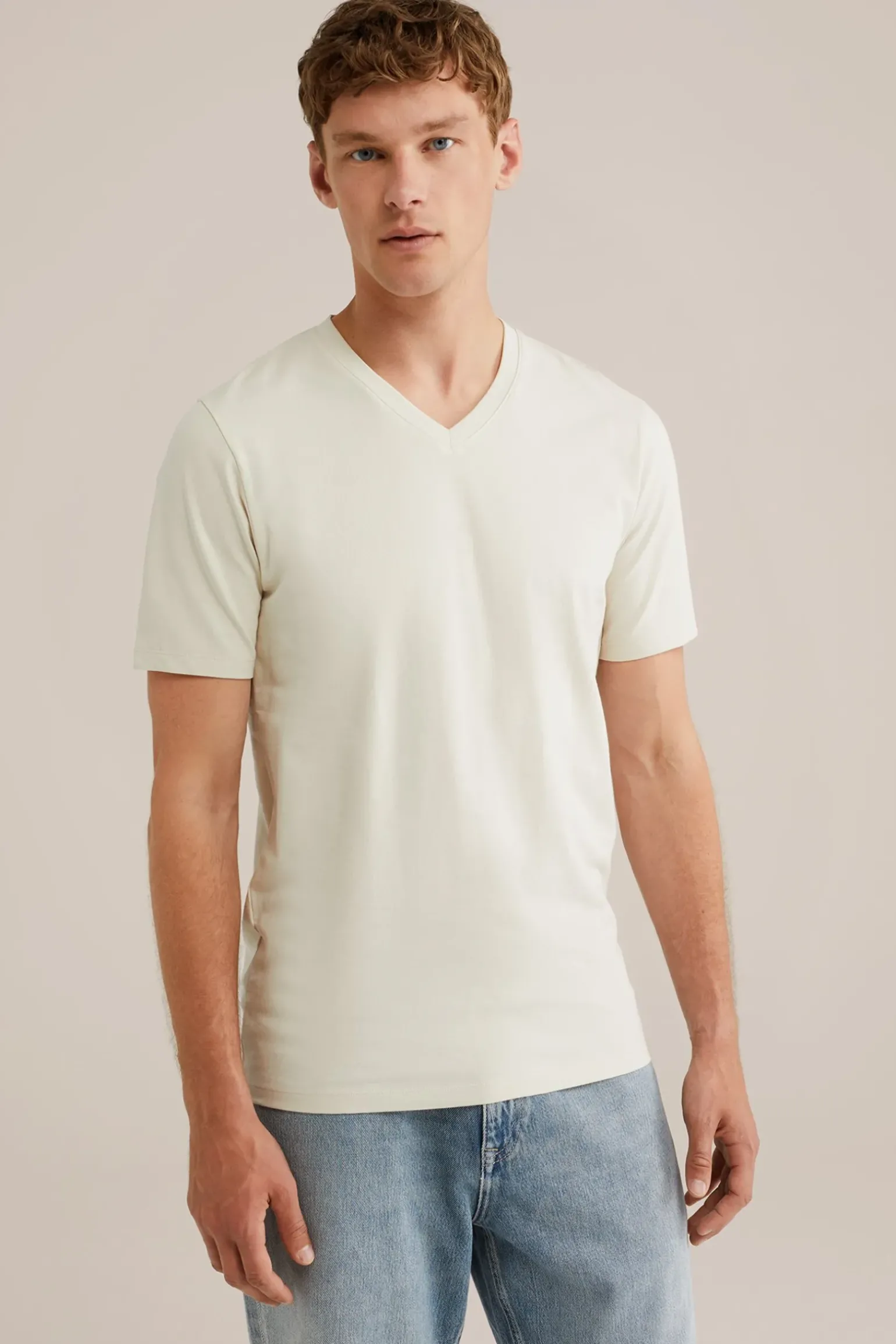 T-shirt met V-hals