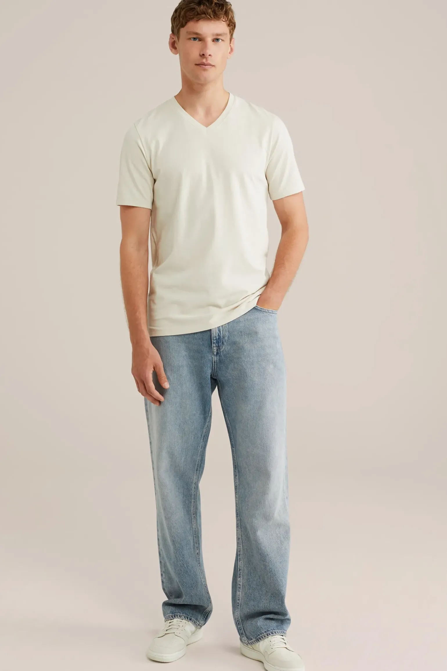 T-shirt met V-hals