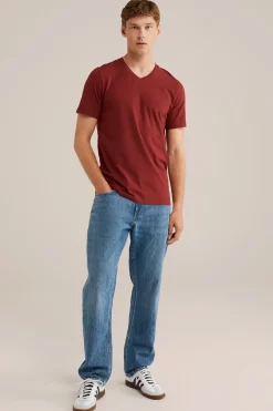 T-shirt met V-hals