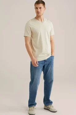 T-shirt met v-hals