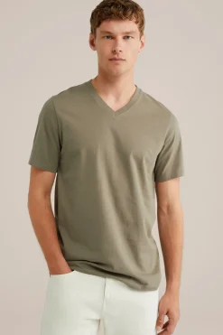 T-shirt met v-hals