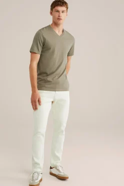 T-shirt met v-hals