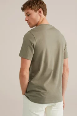 T-shirt met v-hals