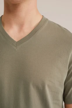 T-shirt met v-hals
