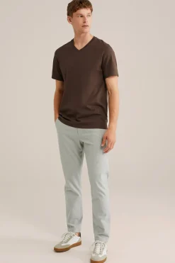 T-shirt met v-hals