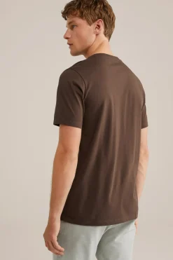 T-shirt met v-hals
