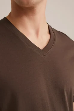 T-shirt met v-hals