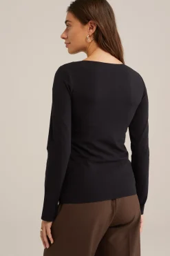 t-shirt met v-hals