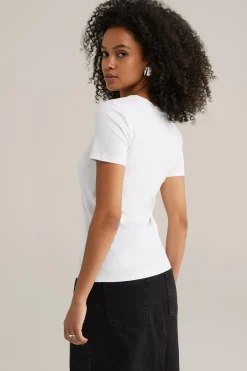 T-shirt met V-hals