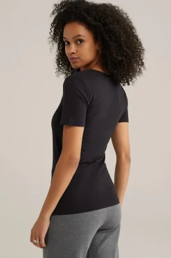 T-shirt met V-hals