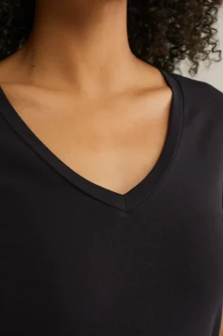 T-shirt met V-hals