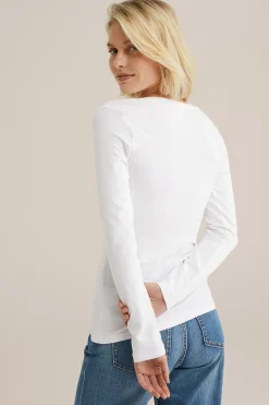 T-shirt met V-hals