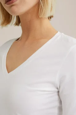 T-shirt met V-hals