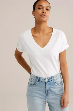 T-shirt met V-hals