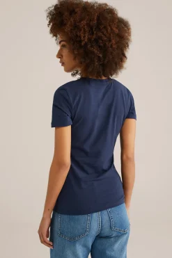T-shirt met V-hals