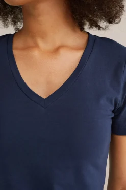 T-shirt met V-hals
