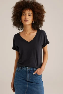 T-shirt met V-hals