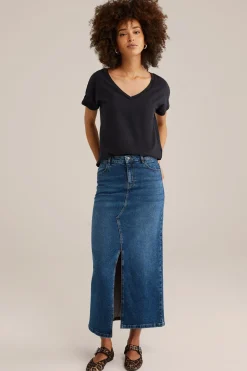 T-shirt met V-hals