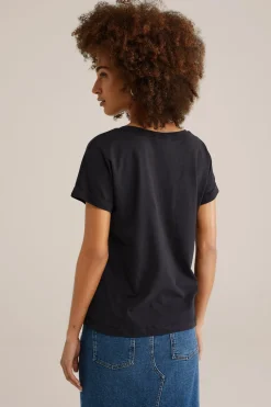 T-shirt met V-hals