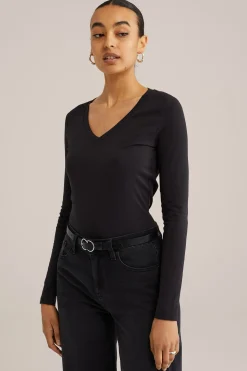 T-shirt met V-hals