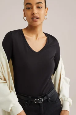 T-shirt met V-hals