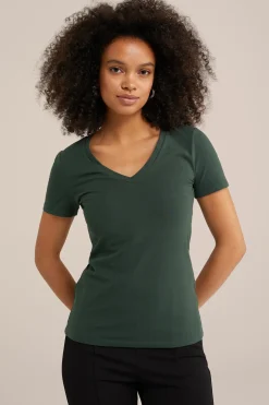 T-shirt met V-hals