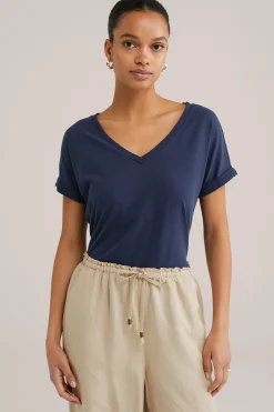 T-shirt met V-hals