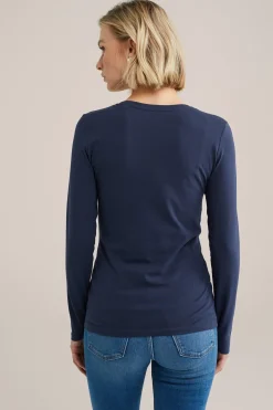 T-shirt met V-hals