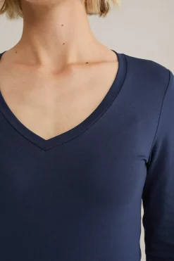 T-shirt met V-hals