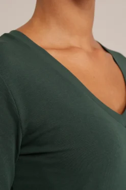T-shirt met V-hals