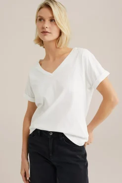 T-shirt met V-hals