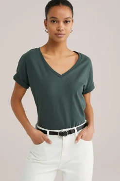 T-shirt met V-hals